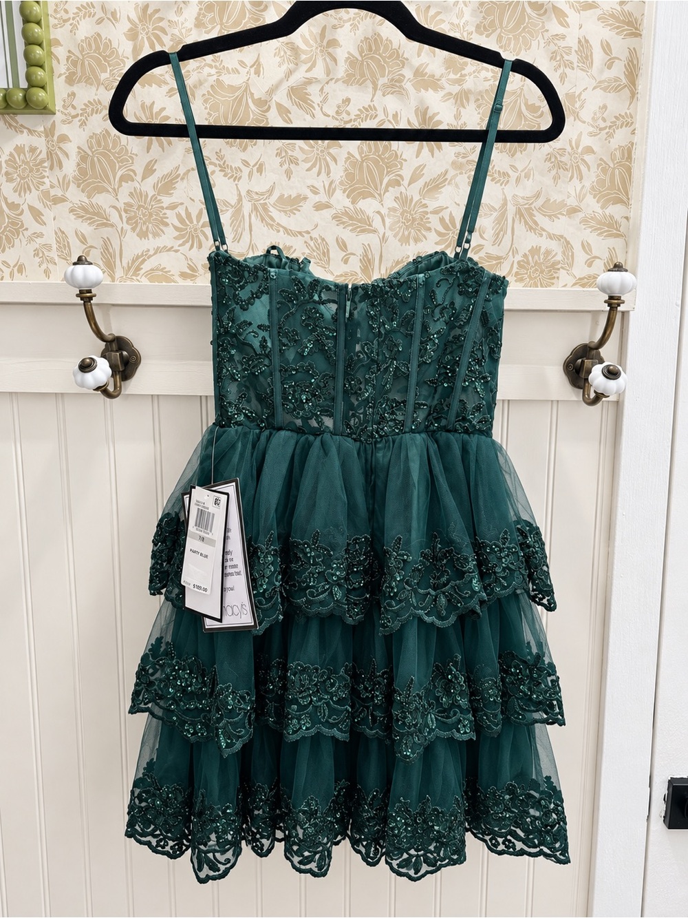 NWT Alex Sophia Bee Darlin’ Juniors Embellished Short Fit Dress Size 1/2 - Picture 3 of 5